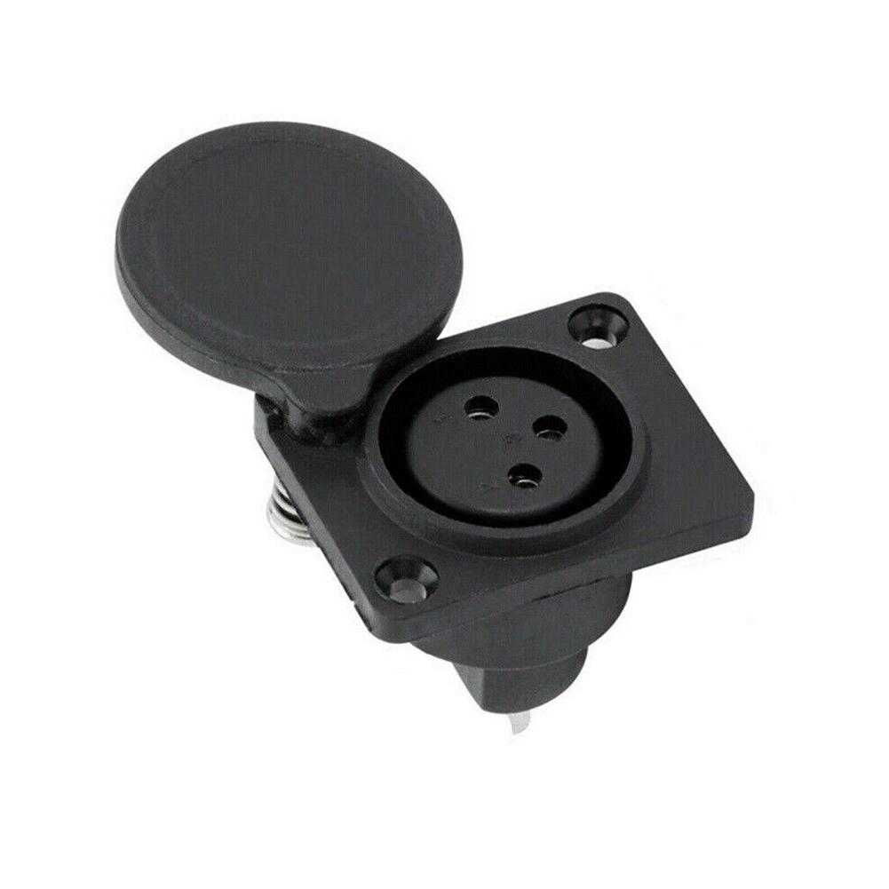 XLR 3-pin Female Socket 1pc Auto Replacement Parts Auto Replacement Parts Black
