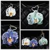 Creative Simulation Flower Pendant Keychain Exquisite Phalaenopsis Heart-Shaped Hook Keychain  Backpack Decor Accessories