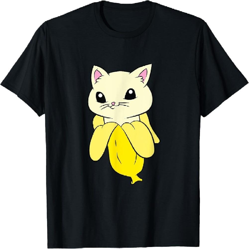 Banana Cat Kawaii Cat In Banana Love Cats And Bananas T-Shirt XXXXXL чёрный