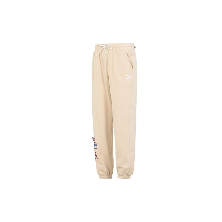 PUMA Team Badge Sweatpants  Beige  Men s 677378-67 XS