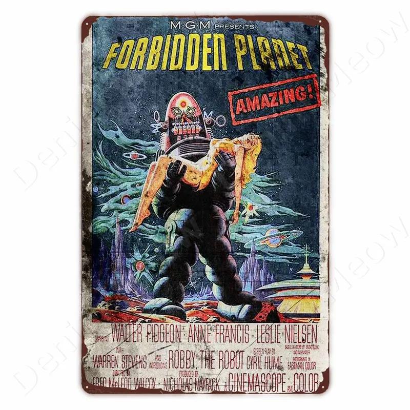 Retro Metal Cinema Movie Poster Vintage Metal Sign Wall Art Decor Aesthetic Living Room Decoration