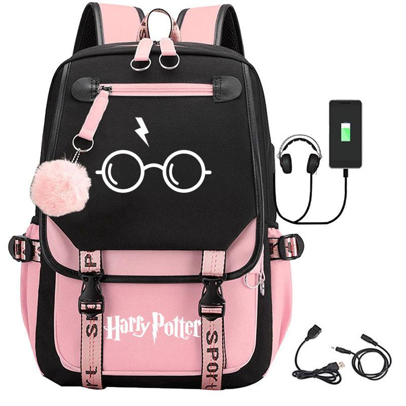 Large Capacity Schoolbag with Shoulder Strap; Student Three-piece Pencil Case Set