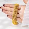 Vintage Vietnamese Sand Gold Bracelet – Women's Imitation Gold with Flowing Light Beads, Long-Lasting Color Retention