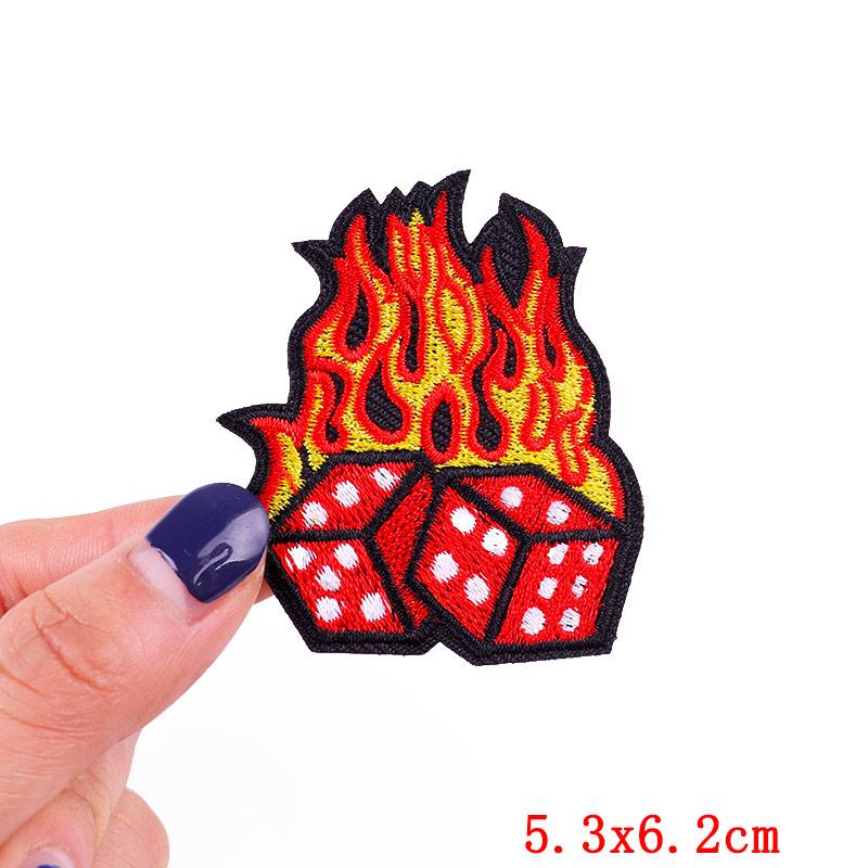 Game Over Patch Iron On Patches For Clothing Punk /Horror Embridered Patches On Clothes Horror Skeleton Patch Sticker
