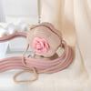 Süße florale Sommer-Strohhut-gewebte Crossbody-Mini-Tasche 2025