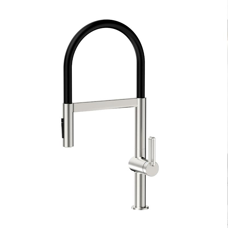 VGX Kitchen Faucet Sink Faucets Rubber Pull Down Stream Sprayer Taps Rotatable Kitchen Mixer Water Tap Hot Cold Crane Brass Gold