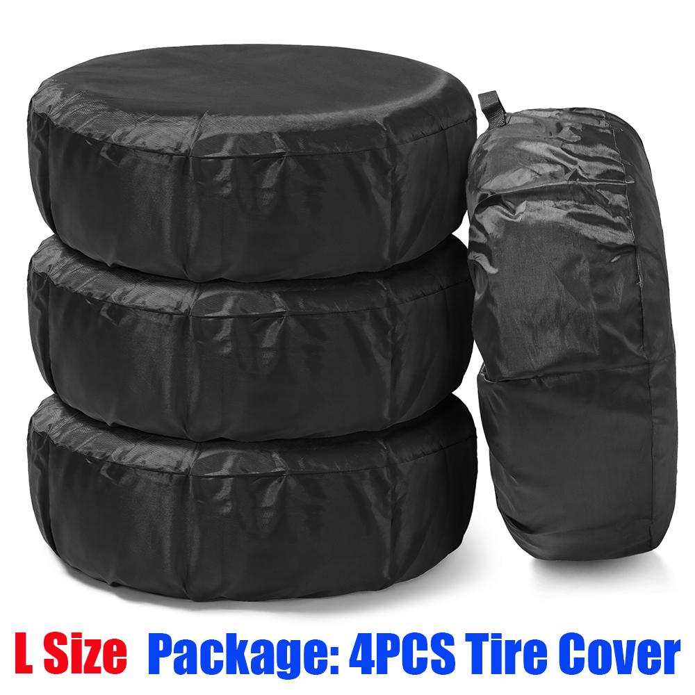 4PCS Car Tire Covers For RV Truck Camper Trailer Universal Vehicle Wheel Protector Car-Styling 13-20 inch Tyre Storage Bag