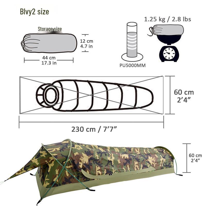 BiaoFan ShangRui Single Person Camping Tunnel Tent