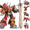 AOYI Cool 8 IN 1 Devastator Transformation Toys Boy Oversize Alloy Predaking Robot Car Engineering Vehicle Kids Adult Gift