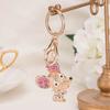 Keychain Pendant Sparkling Rhinestones Mouse Shape Charm Key Chain Strong Lobster Clasp Multi-Functional Key Holder