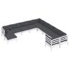 VidaXL Bois de Pin Salon de Jardin 11 pcs avec Coussins Mobilier de Patio Meubles d'Extérieur Mobilier de Jardin Meubles de 3097056