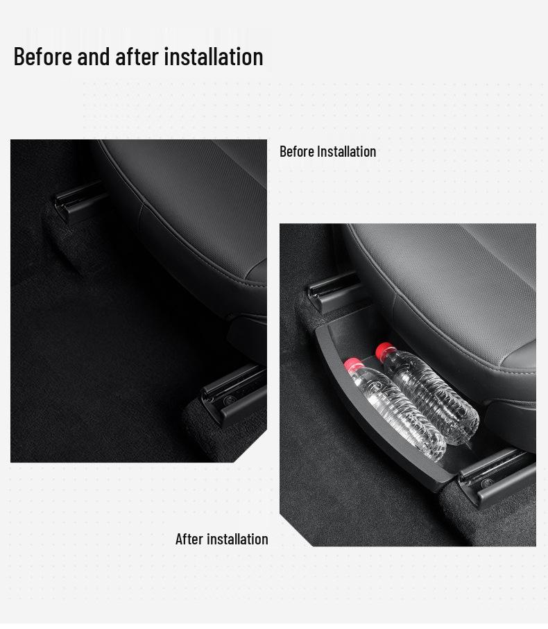 Tesla Model Y Under-Seat Storage Drawer for Driver and Passenger Seats, TPE Material