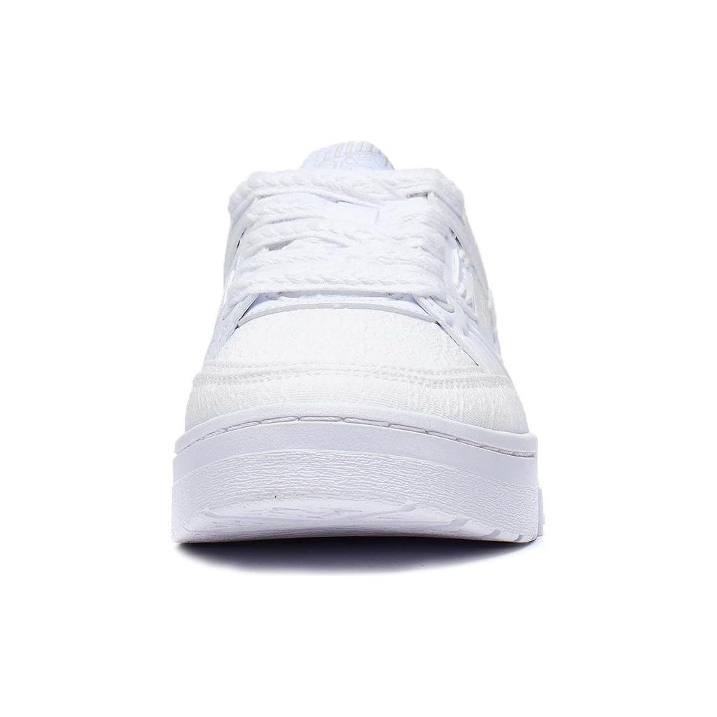 Li Ning Campaign 1.5 Synthetic Leather Slip Resistant Abrasion Resistant Low Top Skateboard Shoes Women's White AGCT266-4
