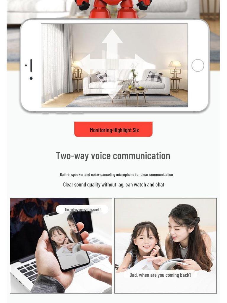 360° Panoramic HD WiFi Camera with Night Vision & Mobile Remote Monitoring