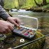 Multiple Size Light Weight Fly Fishing Lures Box Fly Fishing Lures Box Single Sided Clear Lid Fly Fishing Baits Box