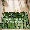 Cartoon Cactus PVC Silk Loop Doormat Cuttable Anti Slip Entrance Foot Mat Easy Clean Wear-Resistant Dirt Trapping Rug