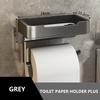 New Wall Mounted Toilet Paper Holder Aluminum Alloy Bathroom Tissue Holder No Punching Roll Paper Holder Practical Bracket Tools