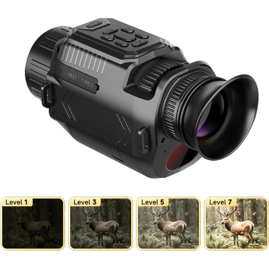 Thermal Imaging Monocular Digital Infrared Telescope, 64MP 28X Zoom, Captures Ultra Clear Videos In 4K and High Resolution with TOMSSHINE Macro