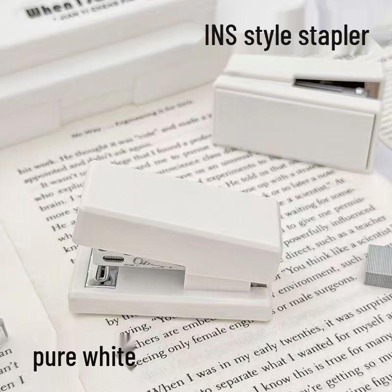 Portable Mini Stapler - Compact Transparent Design for Students
