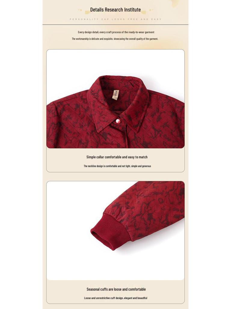 2026 Spring Floral Lapel Jacket: Stylish & Loose Mother's Wear - Plus Size Casual Top