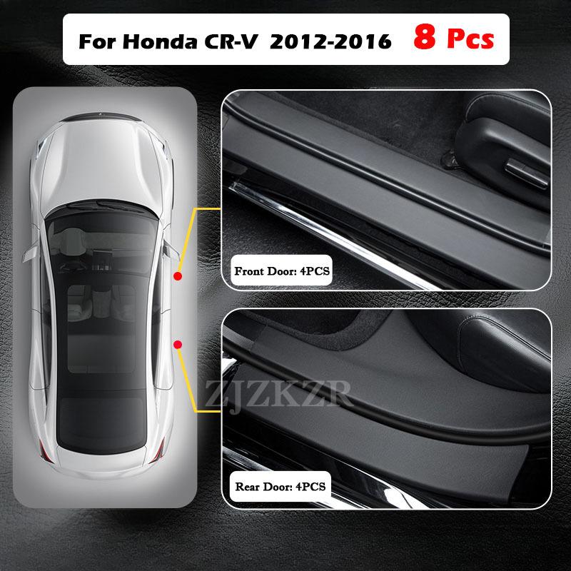 For Honda CR-V CRV 2012-2025 Car Door Sill Scuff Stickers Trunk Panel Guards Protector Trim Anti-scratch Exterior Parts Decor