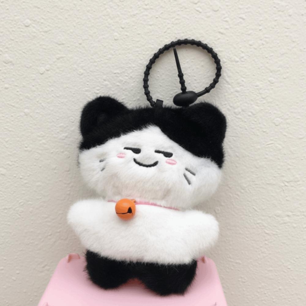 Animals Cat Plush Toy Keychain Bell Cat Plush Pendant Creative Cat Doll Pendant Bag Decor