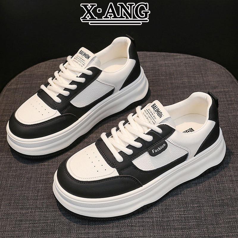 First layer cowhide little white shoes women's shoes thick baseplate shoes autumn new versatile lightweight casual sports shoes