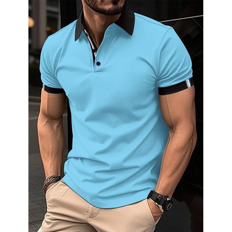 Men's Essential! Short Sleeve Polo Shirt, Slim Fit Stylish Casual Top