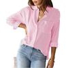 2026 New Women's Casual Loose Long Sleeve Striped Cardigan Shirt