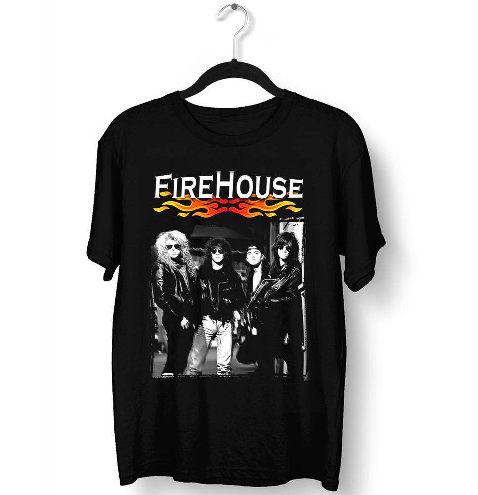 

Firehouse Band Short Sleeve Cotton Black All Size Unisex Shirt 2XL