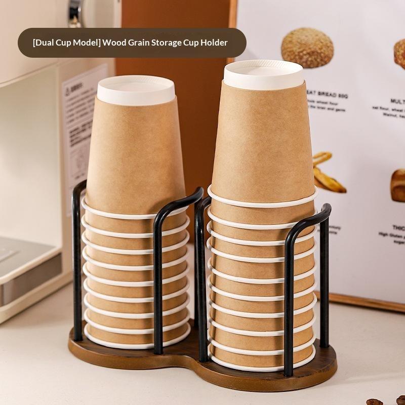 Disposable Cup Holder Multi-Function Coffee Cup Organizer Desktop Teacup Storage Rack Decor Stand For Home Countertop Use