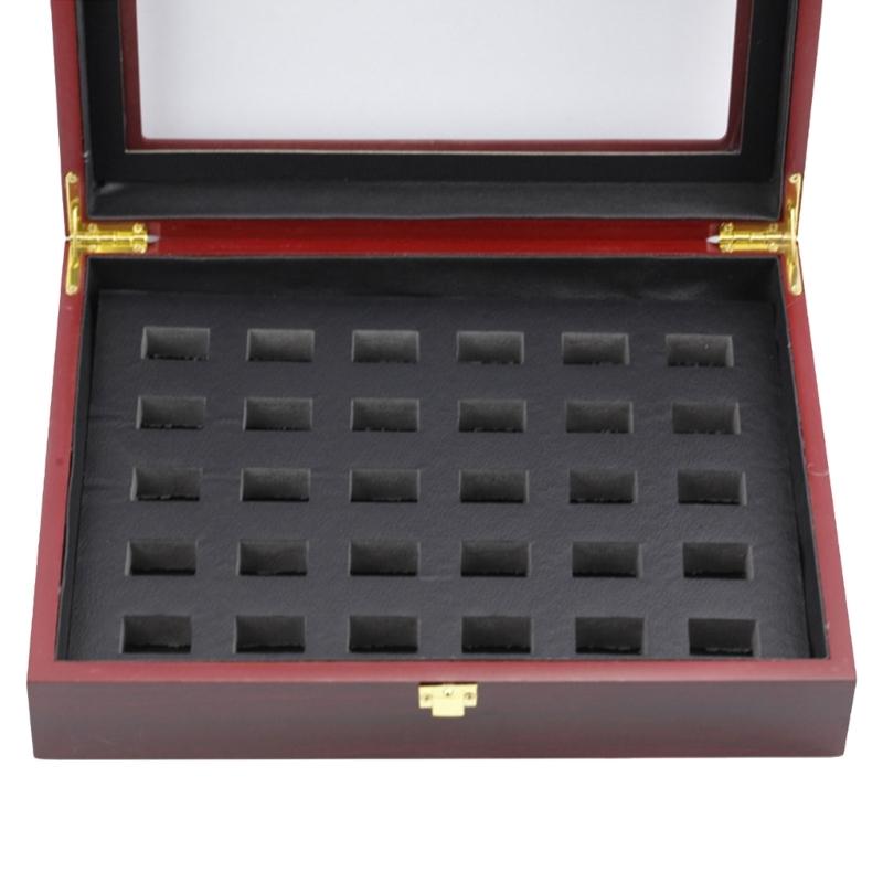 Cutie de expunere inel de campionat din lemn pentru inele sportive multiple, cutie de prezentare bijuterii, organizator depozitare memorabilii