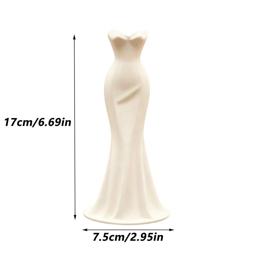 Flower Arrangement Elegant Dress Vase Gown-Shaped Decorative Vase  Home Desktop Decorations