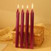 Electroplated European Color Long Pole Candle Household Odorless Candlelight Dinner Candlestick Pole Made of Wax