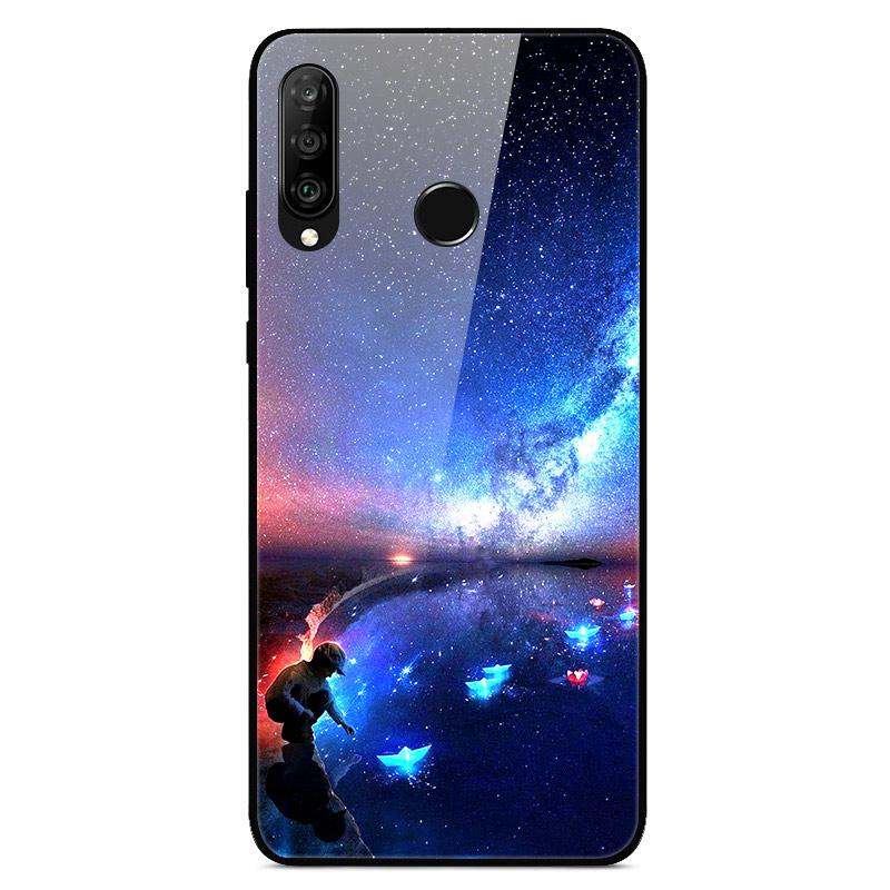 6.15"For Huawei Honor 20S Case Tempered Glass Print Back Cover Hard Case For Huawei Honor 20S MAR-LX1H Phone Case Honor20S 20 S