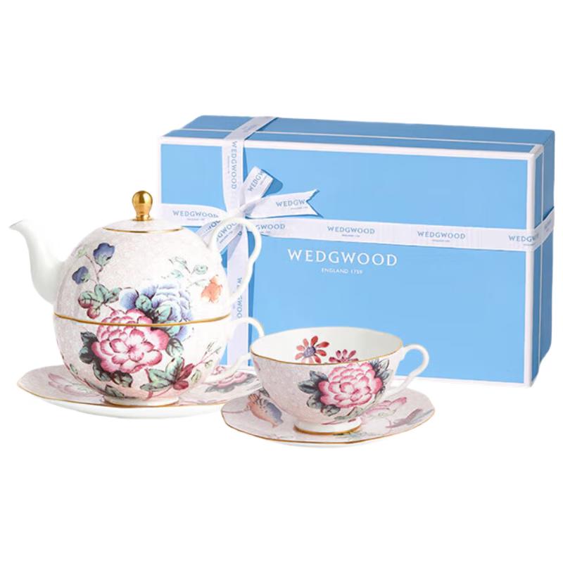 Wedgwood Rhododendron Bone China Tea Set for One