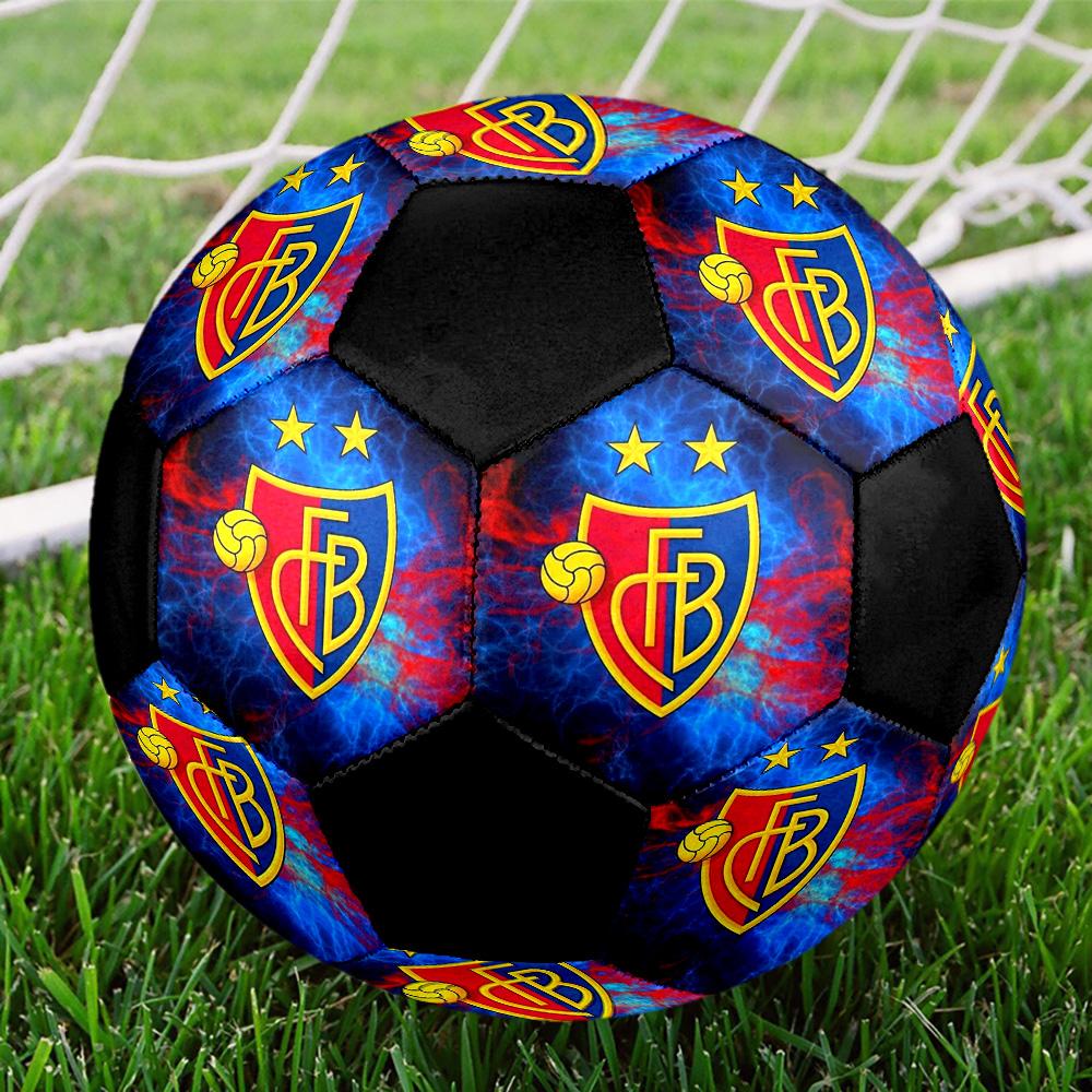 FC Basel 1893 Pallone da Calcetto Indoor Colorato Per Tutte le Età Taglia 5 Cucito a Macchina PVC Pronto per la Competizione Resistente Alto Rimbalzo
