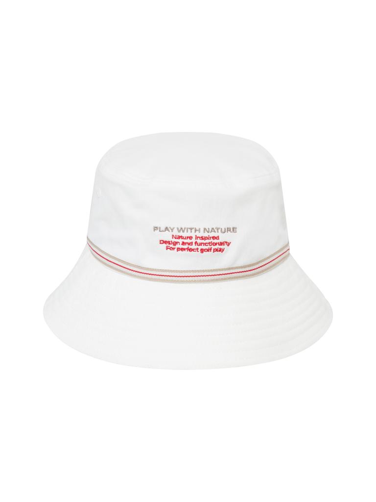 WIDEANGLE Co Color Block Tape Point Hat_White