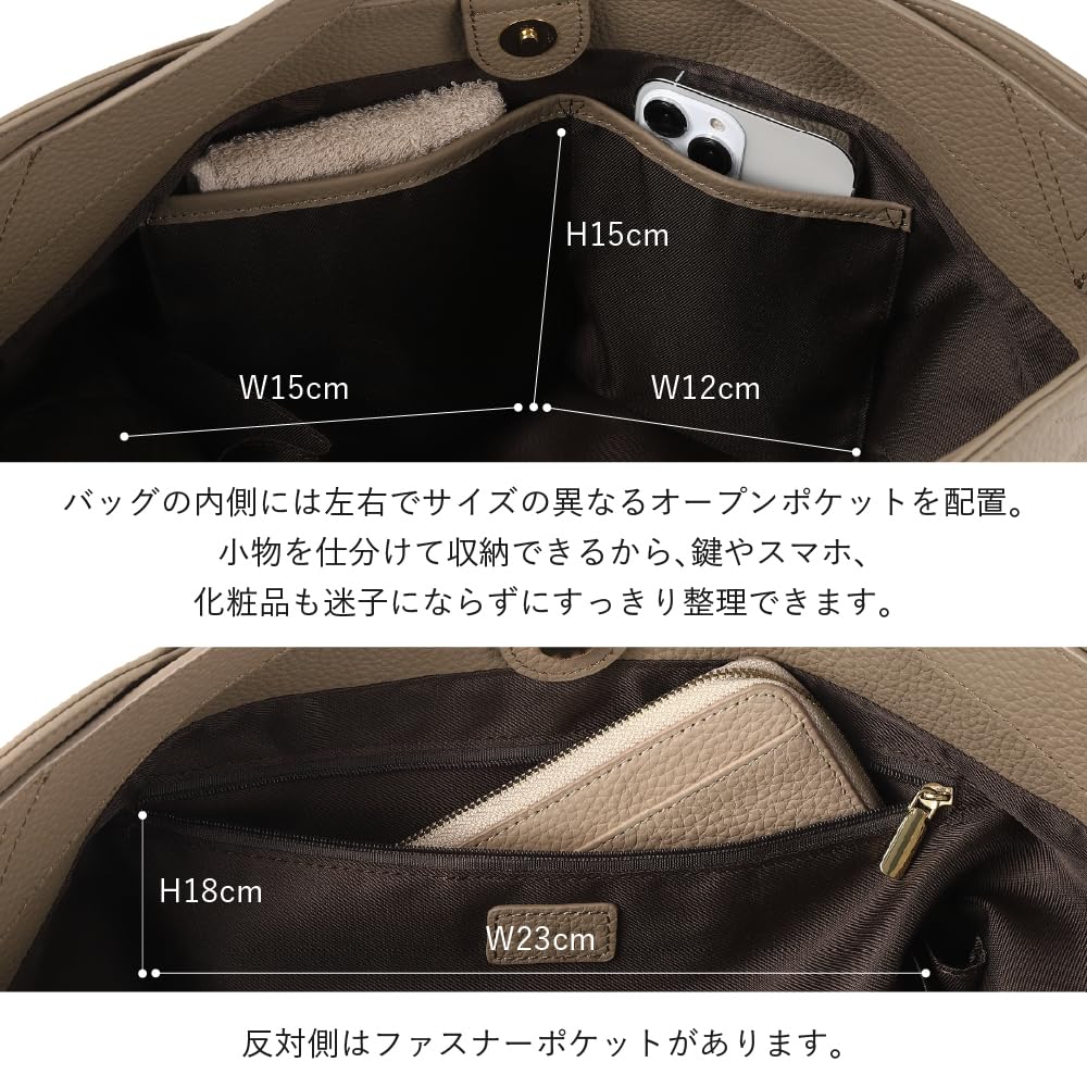 LASIEM Women's Genuine Leather Tote Bag, Shoulder Bag, Commuter Bag, Crossbody Bag, Work Bag, Business Bag, Large Capacity, Cowhide Leather, Stylish,