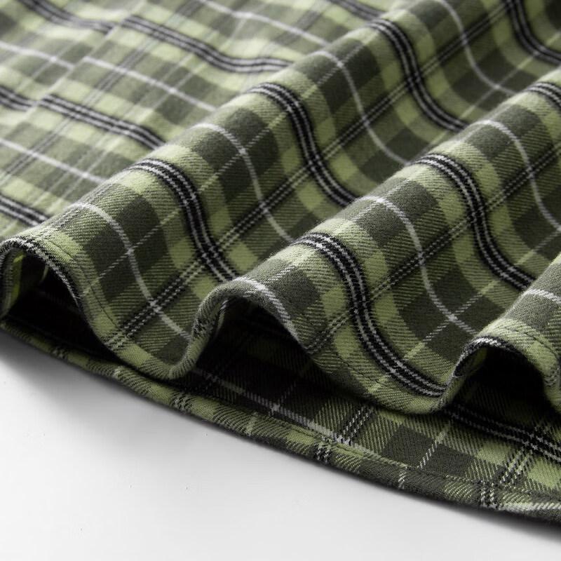 Men's Plus Size Brushed Plaid Long Sleeve Casual Shirt