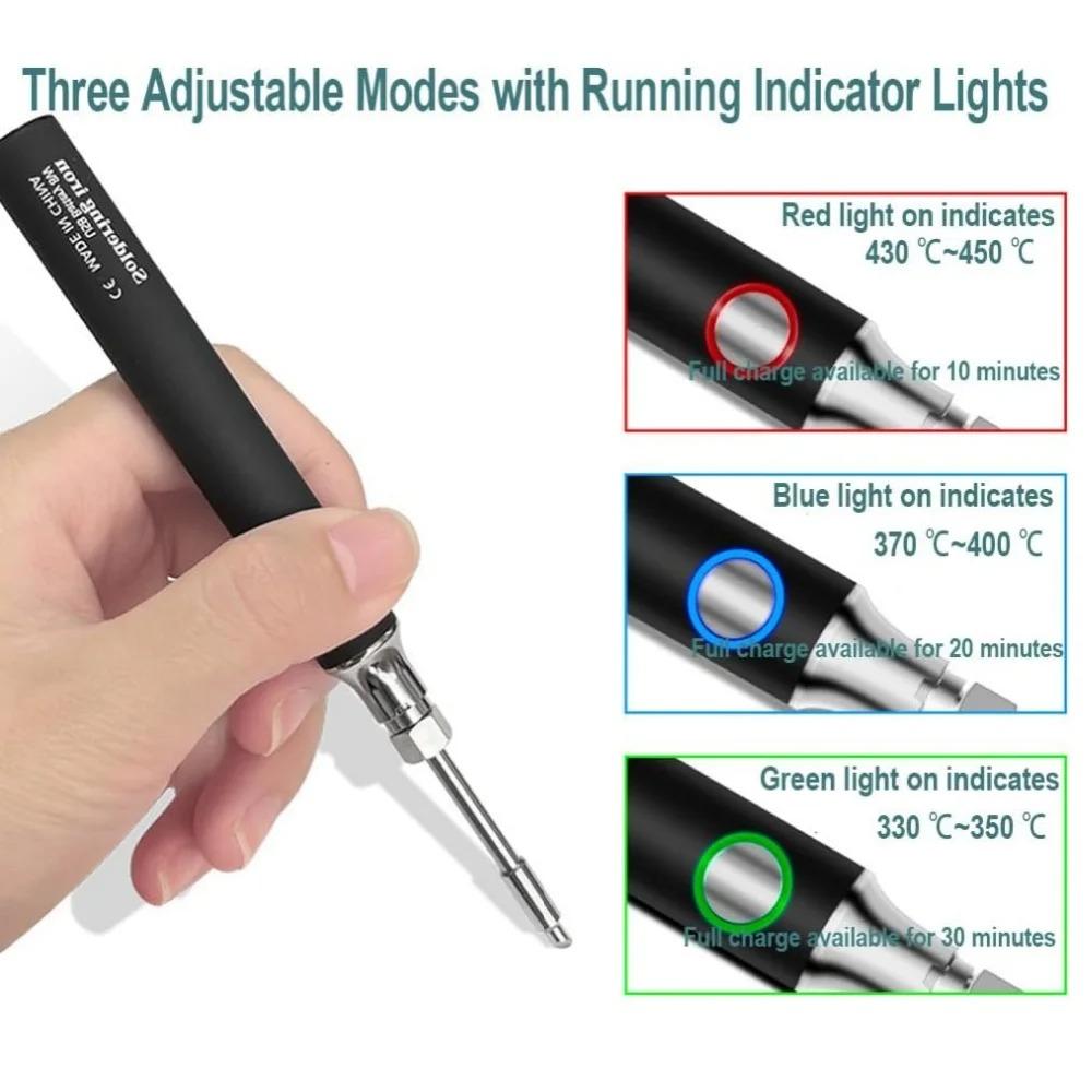 Wireless Charging Electric Soldering Iron Solder Iron USB 5V8W Fast Charging lithium battery Portable Repair Welding Tools