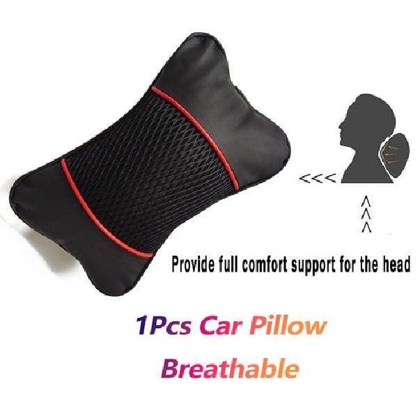 Car Auto Seat Pu Leather Pillows Headrest Neck Rest Cushion Support For Travel*1