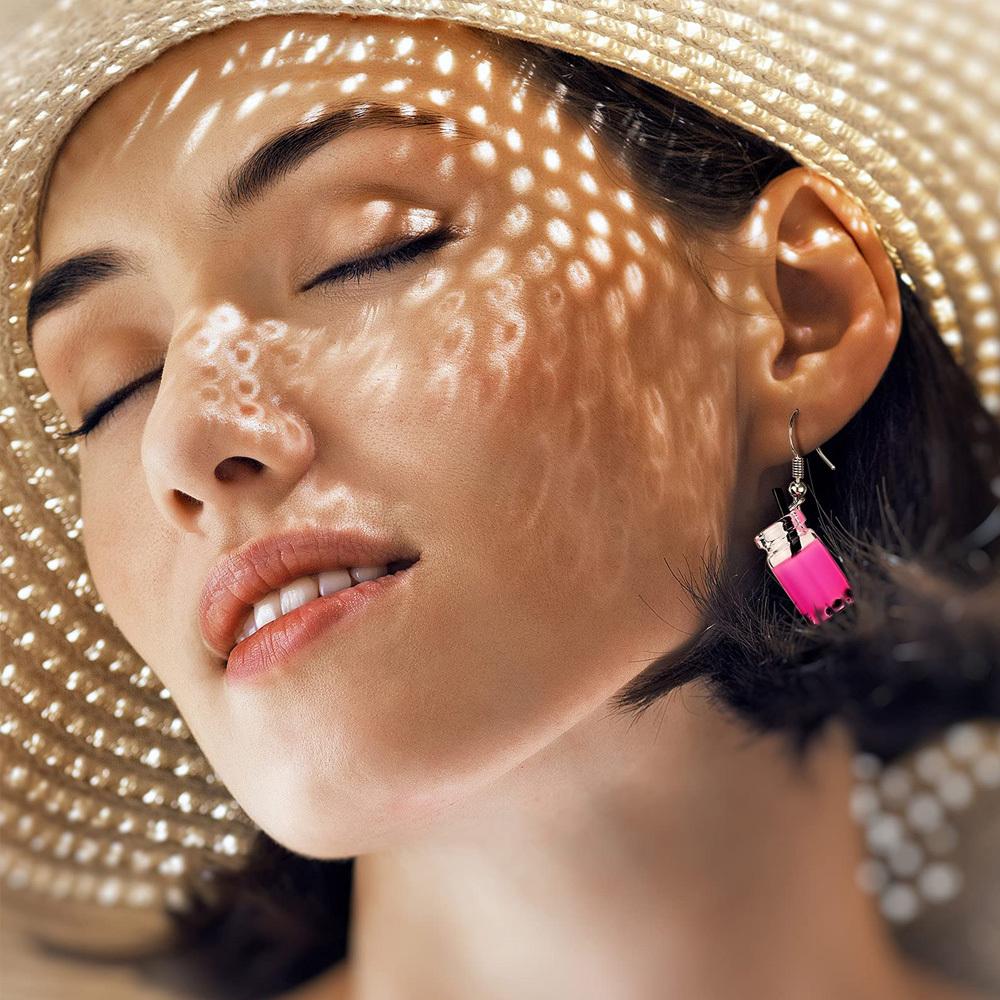 8/16/24 Stück zufällige Harz Milchtee Anhänger, dekorativer Flaschenanhänger, Schmuck Bastelanhänger, DIY Sommer Strand Fußkettchen Armband, Ohrring Schlüsselanhänger