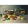 Vintage Rustic Antique Fruit Peaches Apple Still Life Poster Print Canvas Painting Wall Picture Kitchen Country Farmhouse Decor