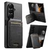 SUTENI H02 For Samsung Galaxy Z Fold7 5G Case Waxy Texture Leather + PC Card Slots Kickstand Phone Cover