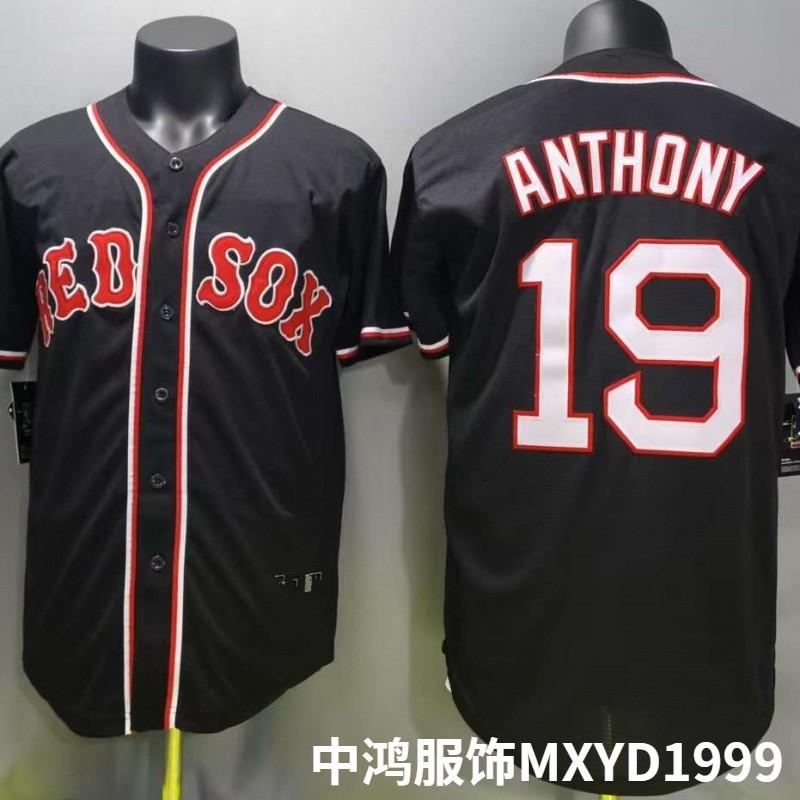 Embroidered Boston Red Sox Baseball Jacket Anthony 19 Black Premium Quality Sportswear Fans Casual Wear