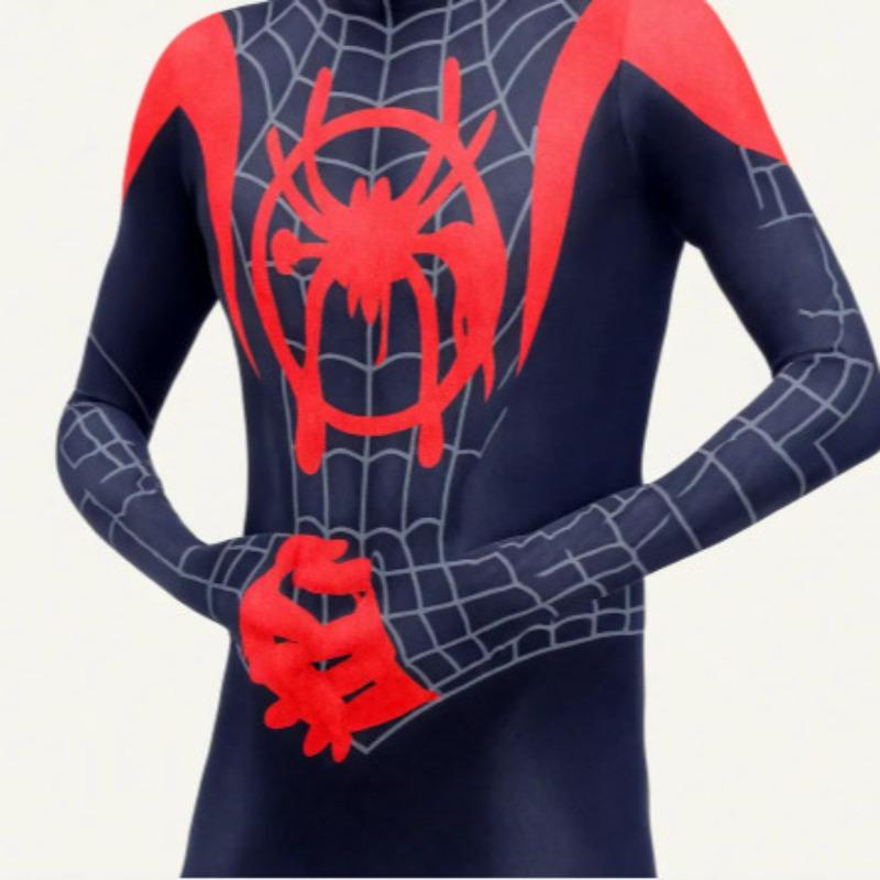 Halloween Spider-Man Tights Children's Show Clothes Black Spider Miles Collection onesie