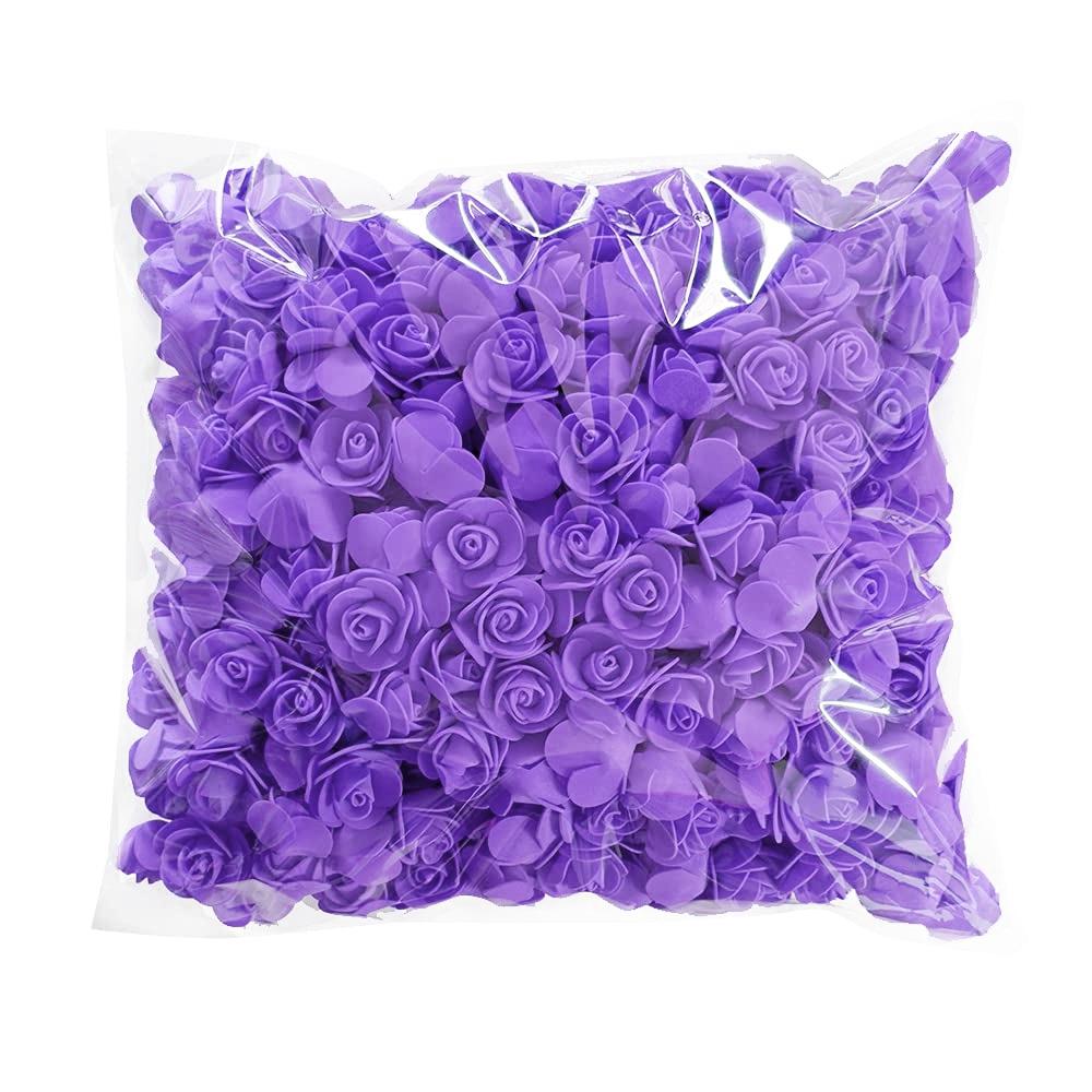 50pcs/Pack 3cm Foam Rose Heads Artificial Flower Teddy Bear Rose For Wedding Birthday Party Home Decor DIY Valentines Gifts