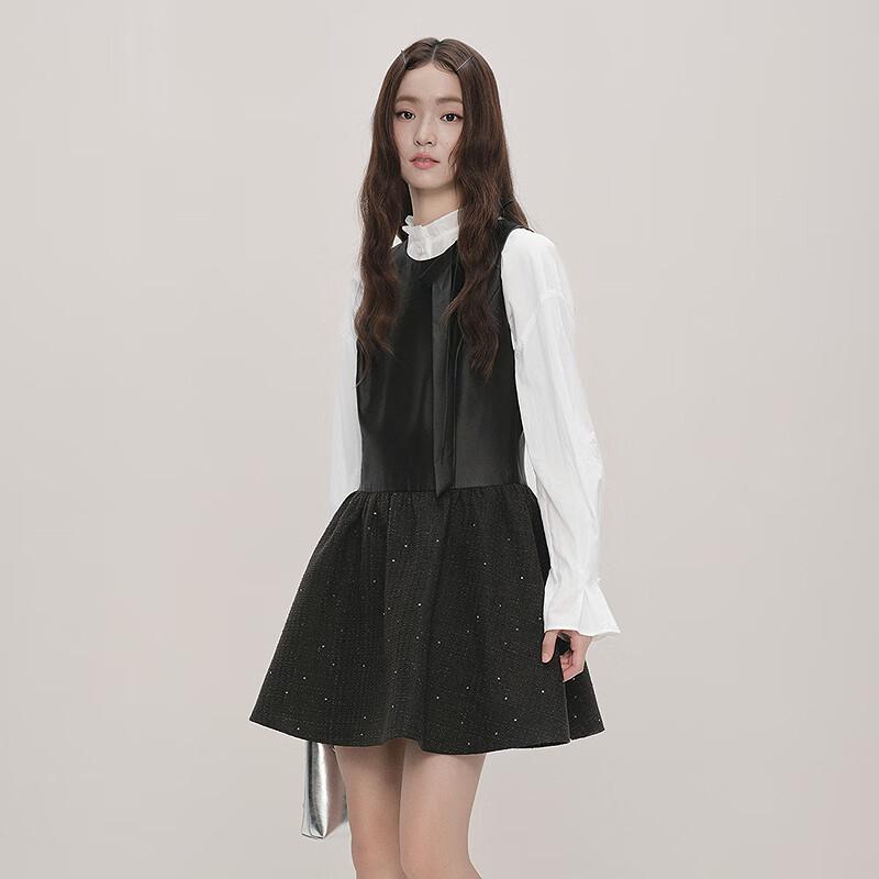 Ledin Prinzessinnen-Stil A-Linien-Kleid mit Seiten-Schleife