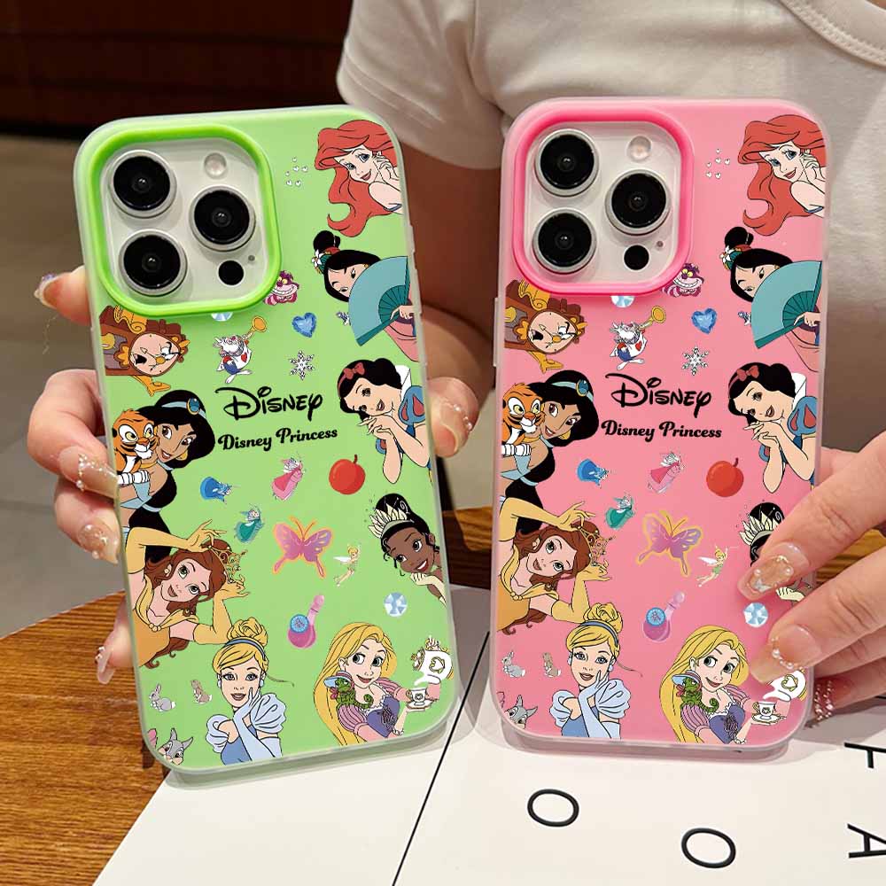 Disney Princess Fashion Phone Case For iPhone 17 AIR 16 15 14 13 12 11 Pro Max Plus Matte Skin Feel Shell Cover